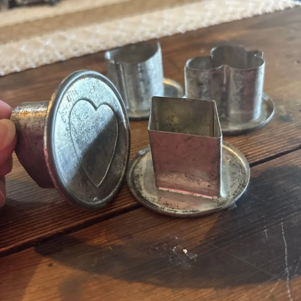 Playing Cards Metal Biscuit Cookie Cutters Vintage Set Of 4